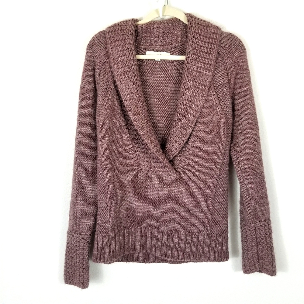 LOFT Light Plum Alpaca Wool Blend Sweater, S